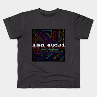 Wait on the Lord in Black Kids T-Shirt